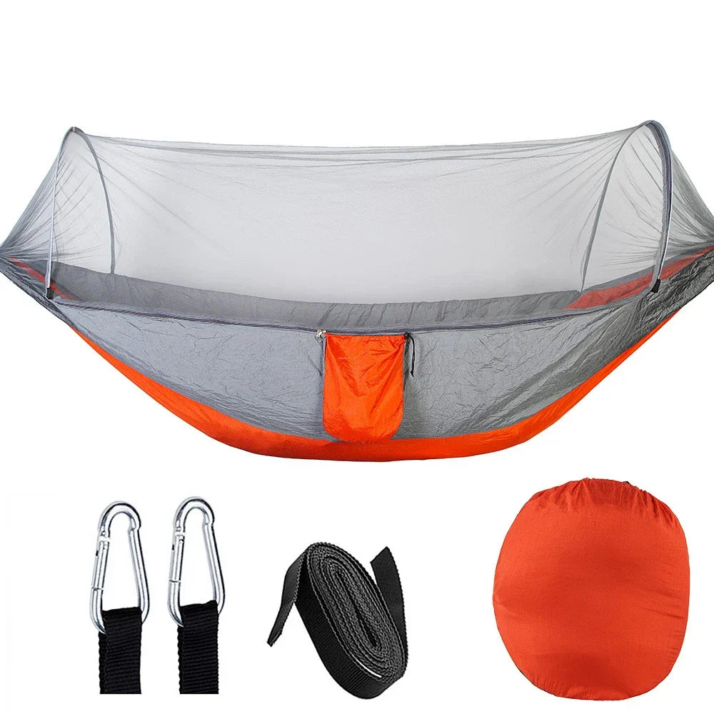 Hammock | Automatic Quick-Open & Mosquito Net | 260 x 140 cm
