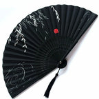 Hand Fan | Traditional Floral Design & Bamboo Ribs | 21 cm