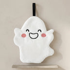 Hand Towel | Ghost-Shaped Soft Coral Fleece & Hanging Loop