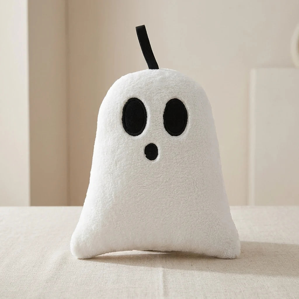 Hand Towel | Ghost-Shaped Soft Coral Fleece & Hanging Loop