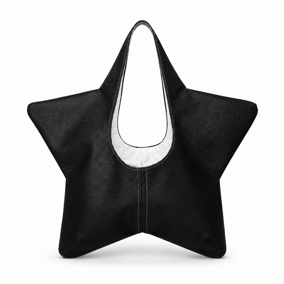 Handbag | Star-Shaped Faux Leather & Spacious Interior