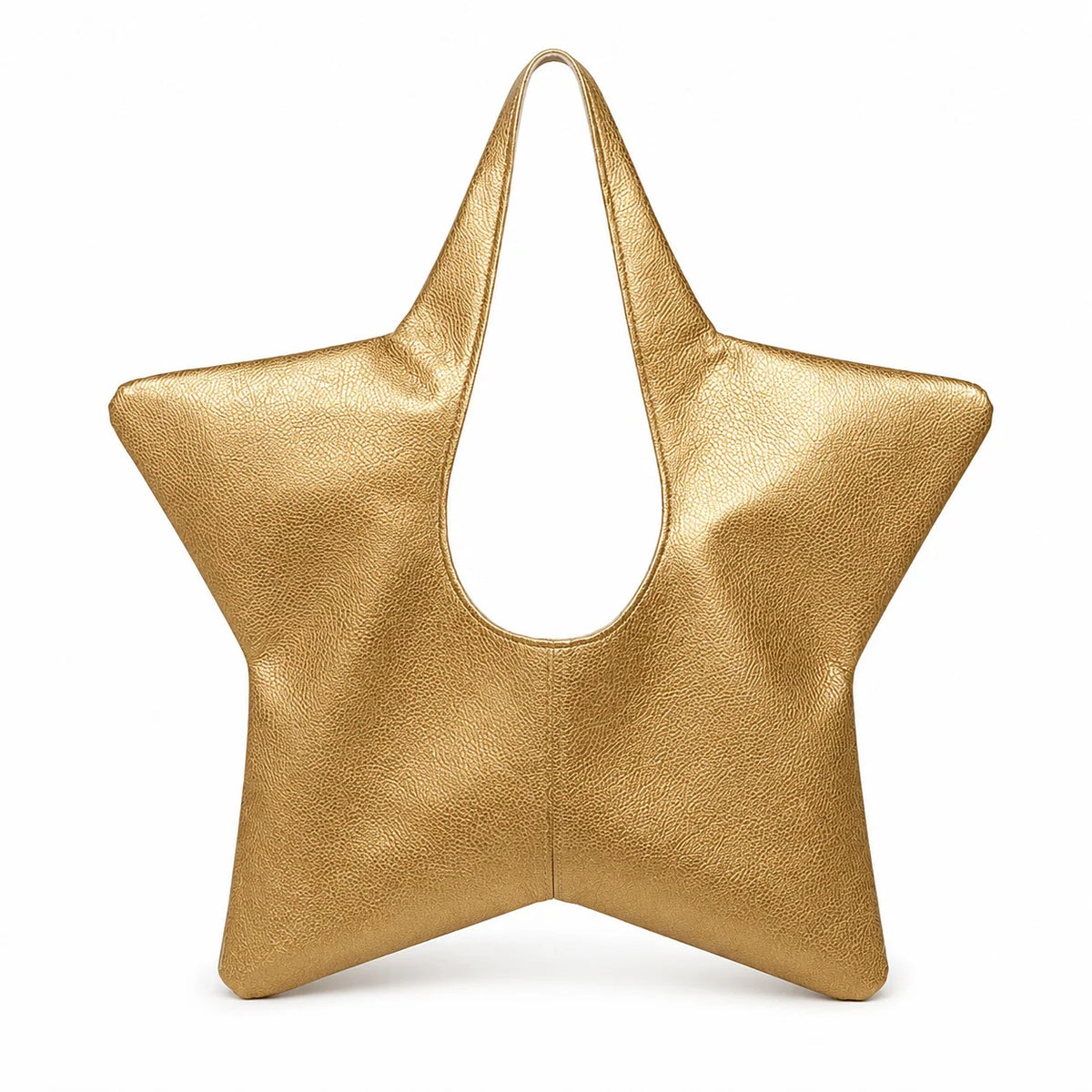 Handbag | Star-Shaped Faux Leather & Spacious Interior