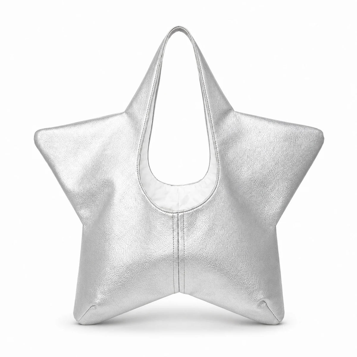 Handbag | Star-Shaped Faux Leather & Spacious Interior