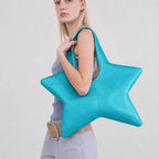 Handbag | Star-Shaped Faux Leather & Spacious Interior
