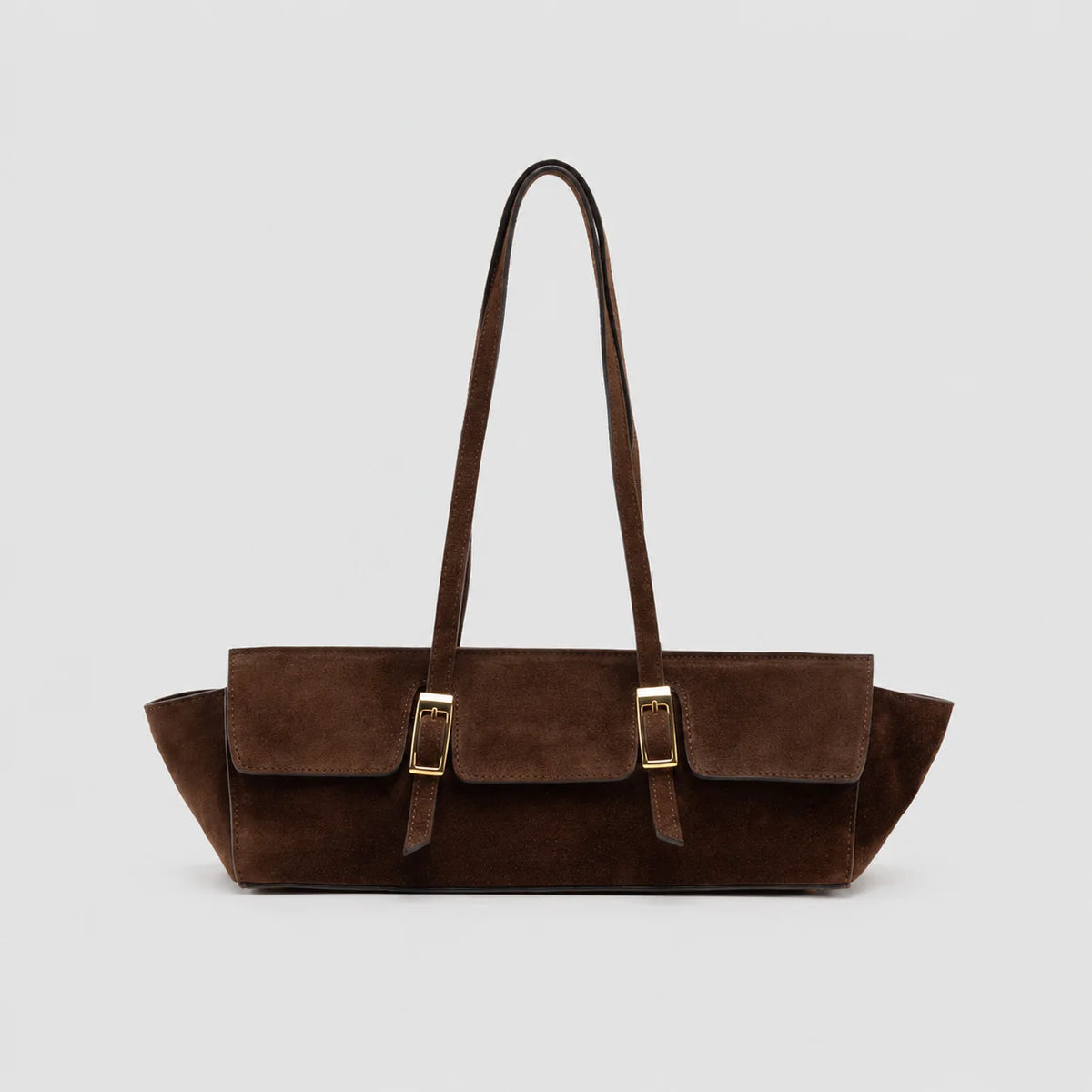 Handbag | Structured Faux Leather & Gold-Tone Hardware