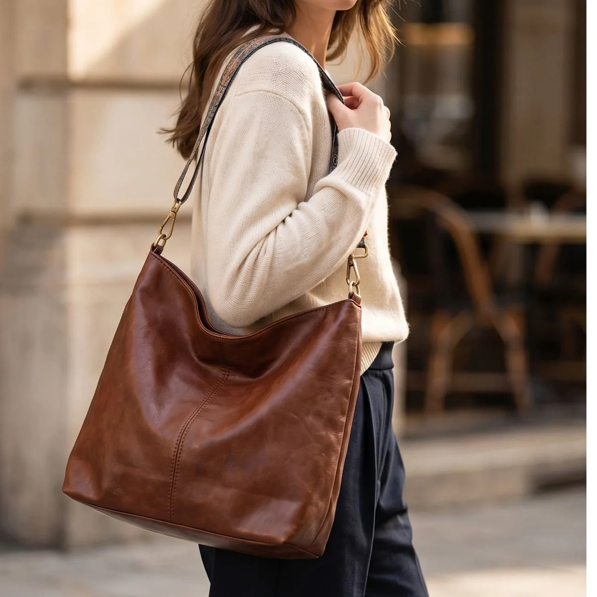 Handbag | Waterproof Leather & Vibrant Geometric Print
