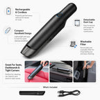 Handheld Car Vacuum | Rechargeable Cordless & Powerful Suction