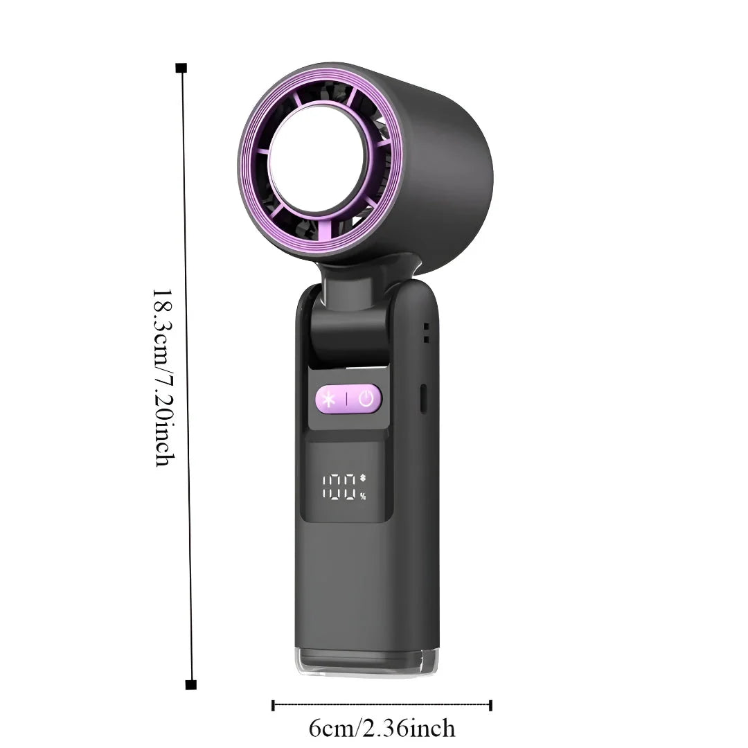 Handheld Fan | USB-C Rechargeable & Cooling Plate | 4000 mAh
