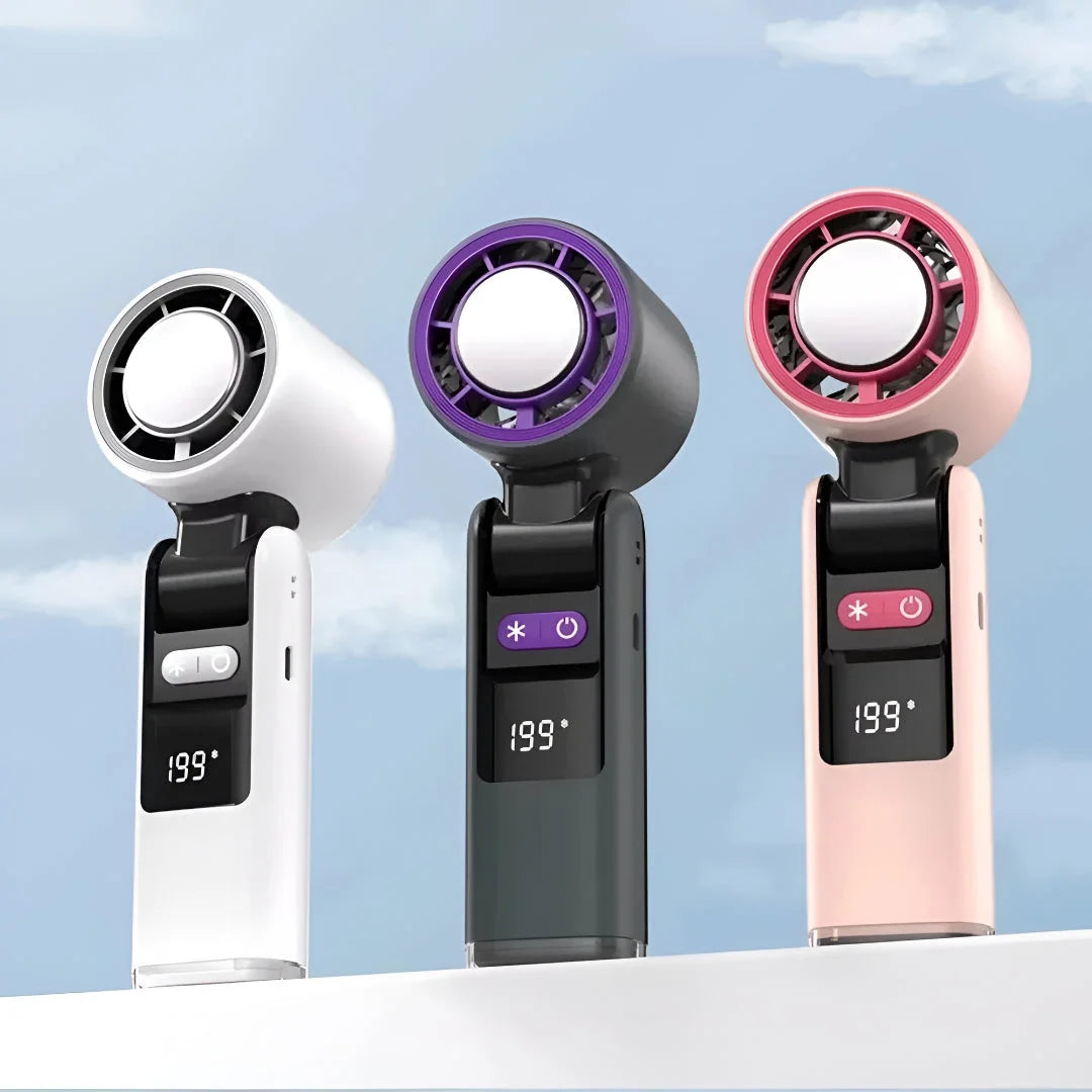 Handheld Fan | USB-C Rechargeable & Cooling Plate | 4000 mAh