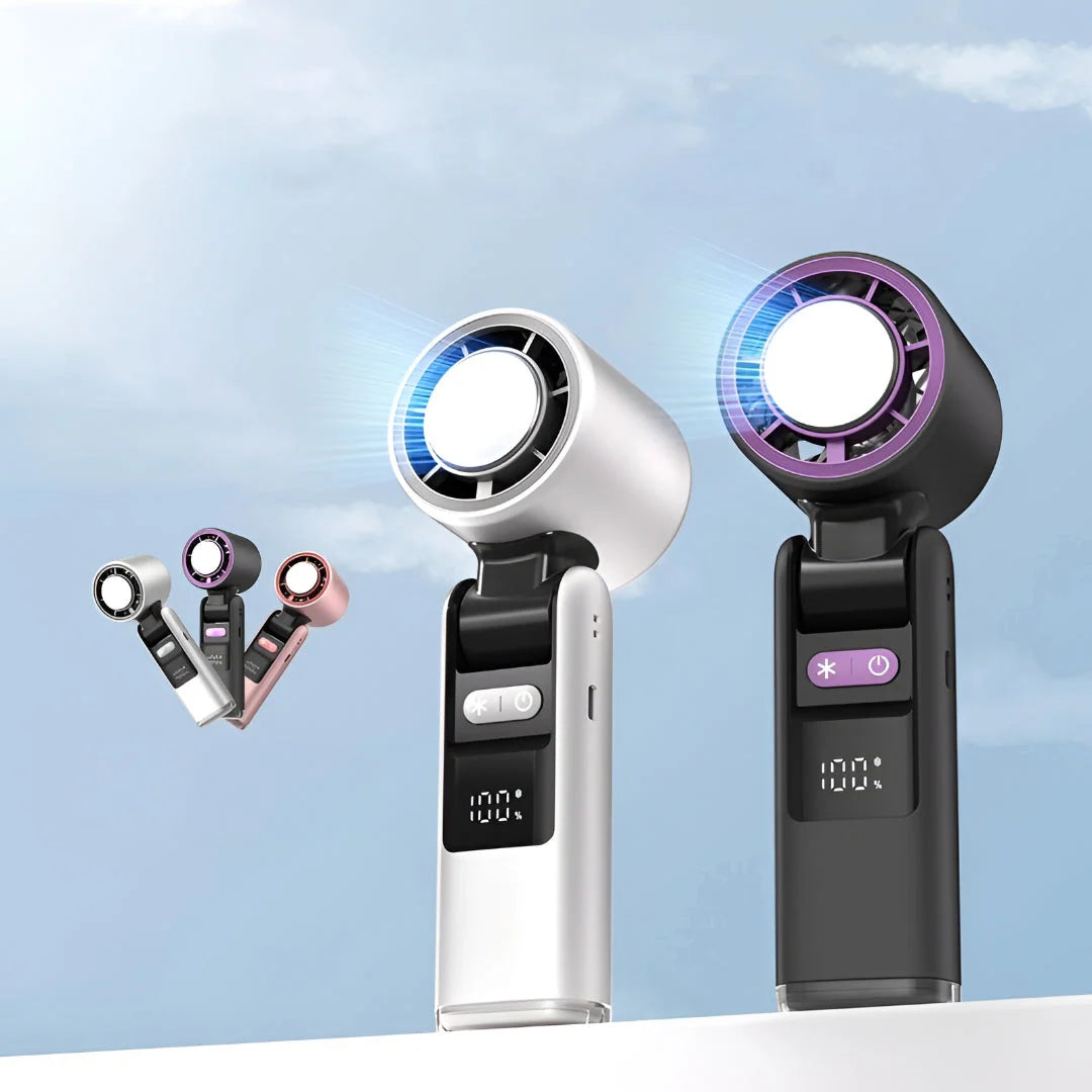 Handheld Fan | USB-C Rechargeable & Cooling Plate | 4000 mAh