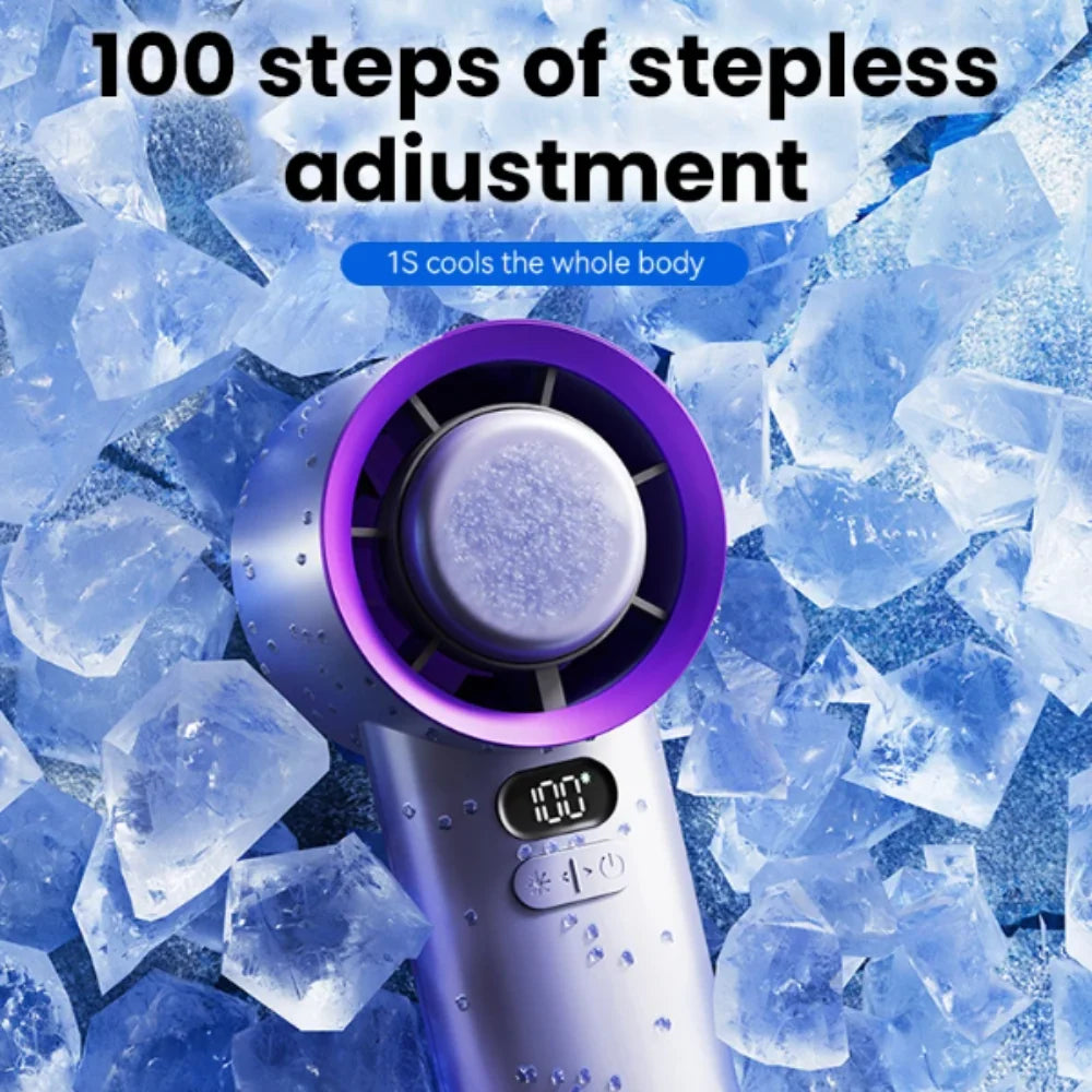 Handheld Fan | USB Rechargeable & Stepless 1-100 Speeds
