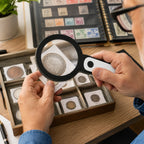 Handheld Magnifying Glass | 30x Magnification & Built-In LED | Foldable