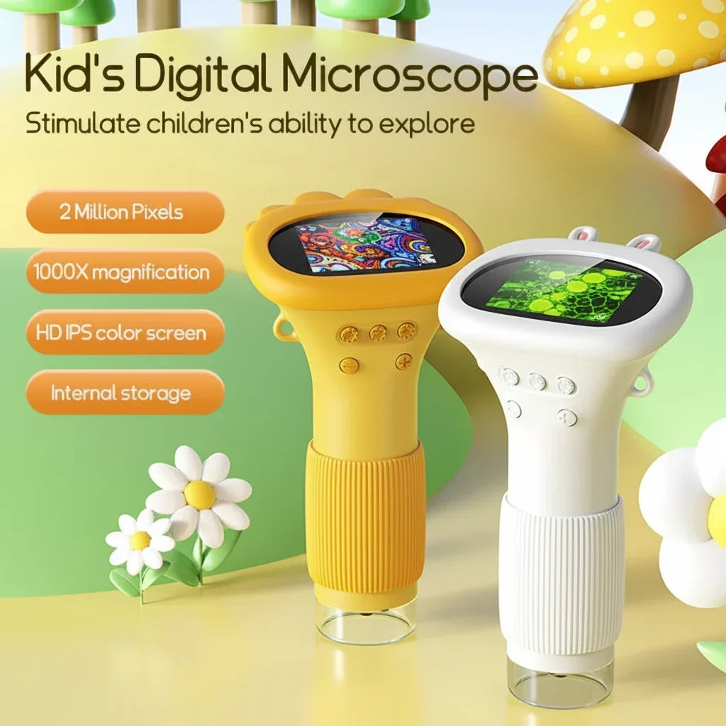 Handheld Microscope | 1000X Magnification & Kid-Friendly Grip
