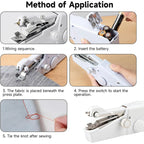 Handheld Sewing Machine | One-Hand Operation & Needle Threader | Travel Size