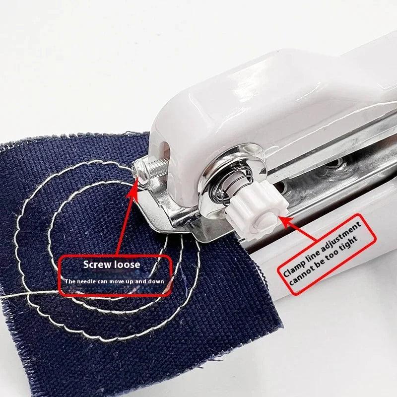 Handheld Sewing Machine | One-Hand Operation & Needle Threader | Travel Size