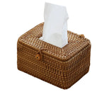 Handwoven Rattan Tissue Box