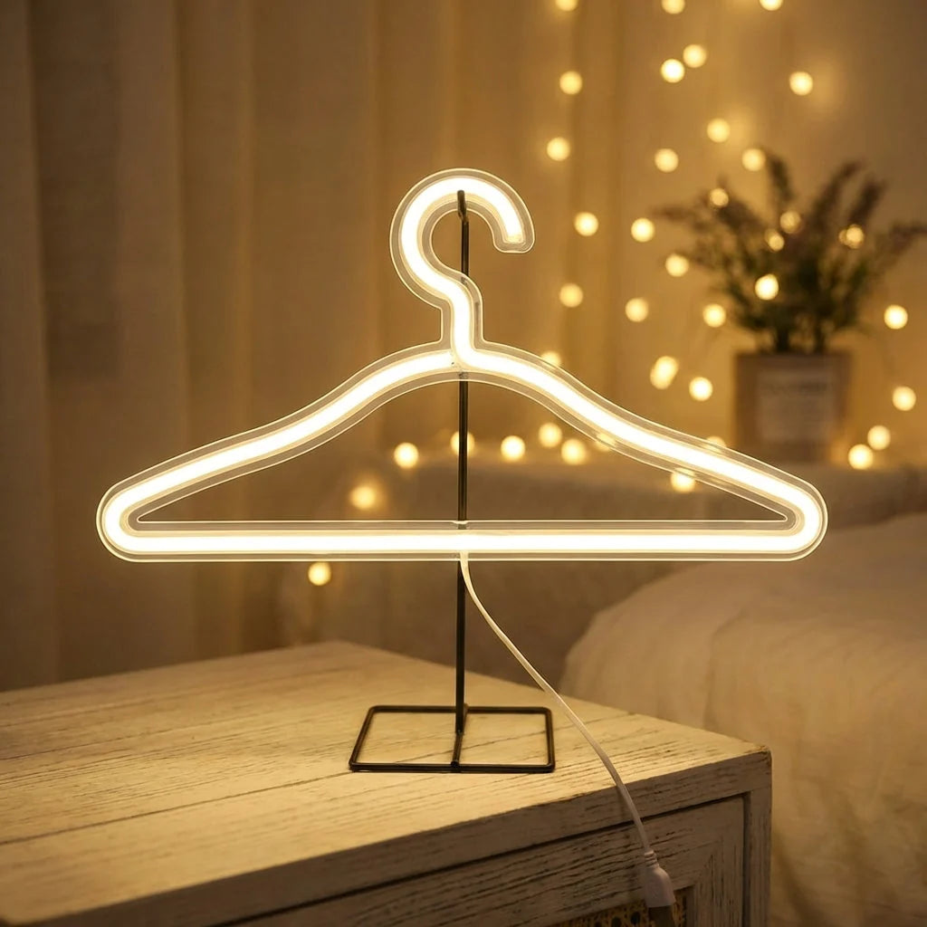 Hanger Lamp | Neon Silhouette LED & USB-Powered
