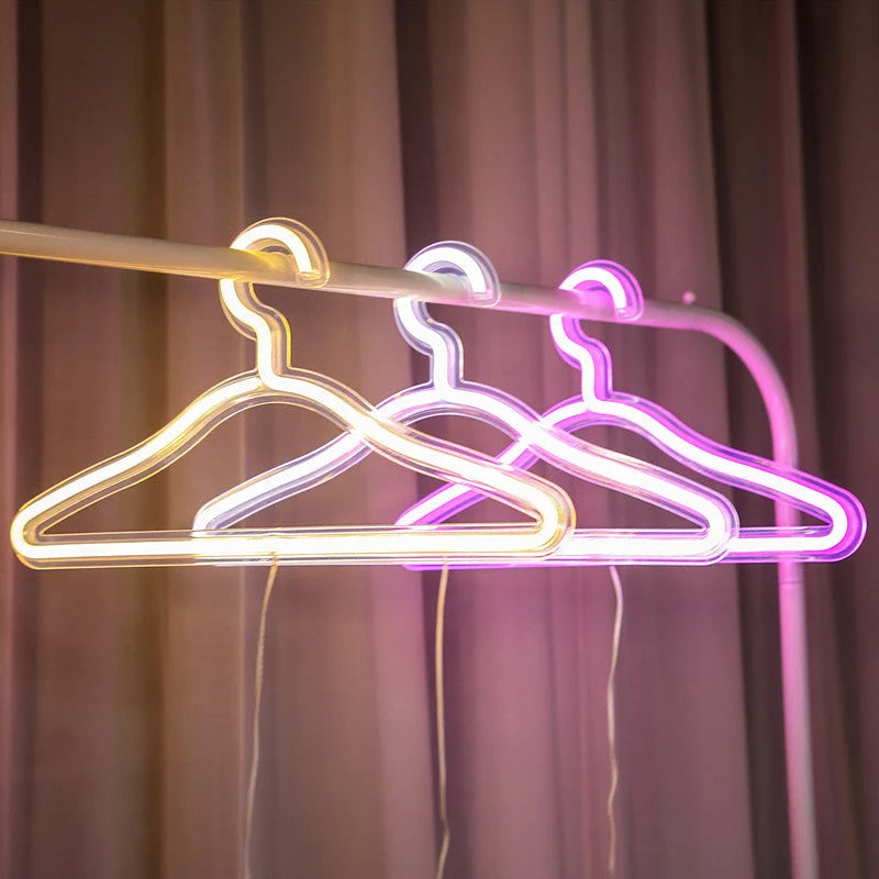 Hanger Lamp | Neon Silhouette LED & USB-Powered