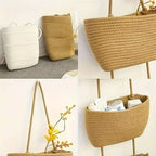Hanging Basket Organizer | 3-Compartment Space-Saving | Door Hook Included