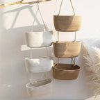 Hanging Basket Organizer | 3-Compartment Space-Saving | Door Hook Included