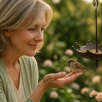 Hanging Bird Feeder & Bath | Rust-Resistant Iron