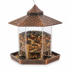 Hanging Bird Feeder | Weatherproof Roof & Transparent Body | 1.18 kg Capacity