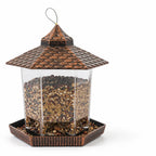 Hanging Bird Feeder | Weatherproof Roof & Transparent Body | 1.18 kg Capacity