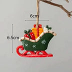 Hanging Christmas Stocking | Reindeer & Tree Motifs