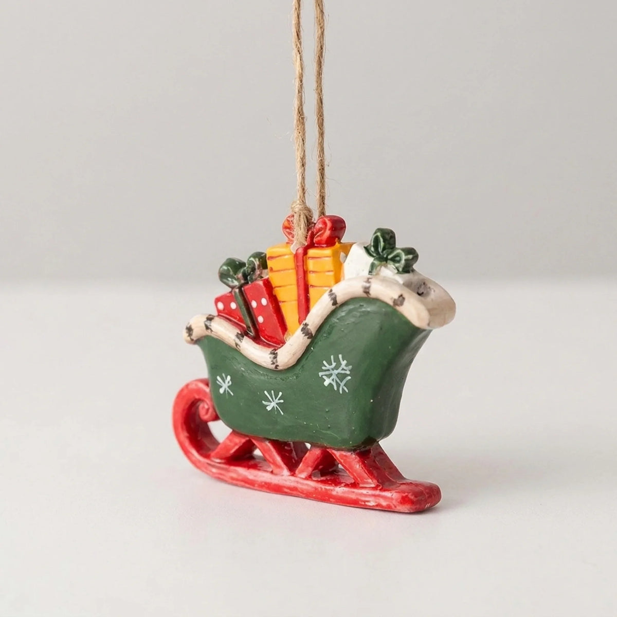Hanging Christmas Stocking | Reindeer & Tree Motifs