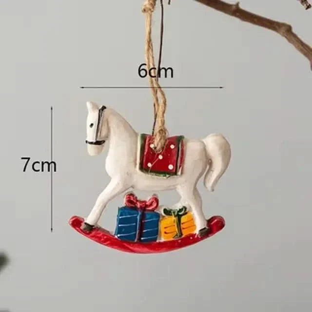 Hanging Christmas Stocking | Reindeer & Tree Motifs