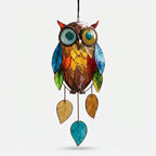 Hanging Decoration | Colorful Resin Leaves & Painted Metal Frame