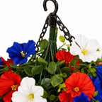 Hanging Flower Basket | Integrated LED Lighting & Silk Flowers