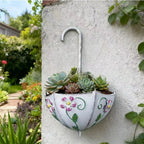 Hanging Flower Pot | Iron Umbrella Design | Wall-Mount