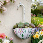 Hanging Flower Pot | Iron Umbrella Design | Wall-Mount