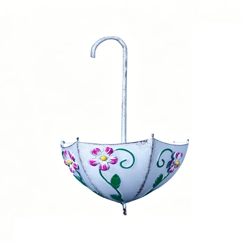 Hanging Flower Pot | Iron Umbrella Design | Wall-Mount