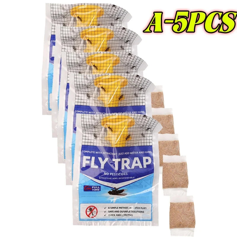 Hanging Fly Trap | Water-Soluble Bait & Disposable