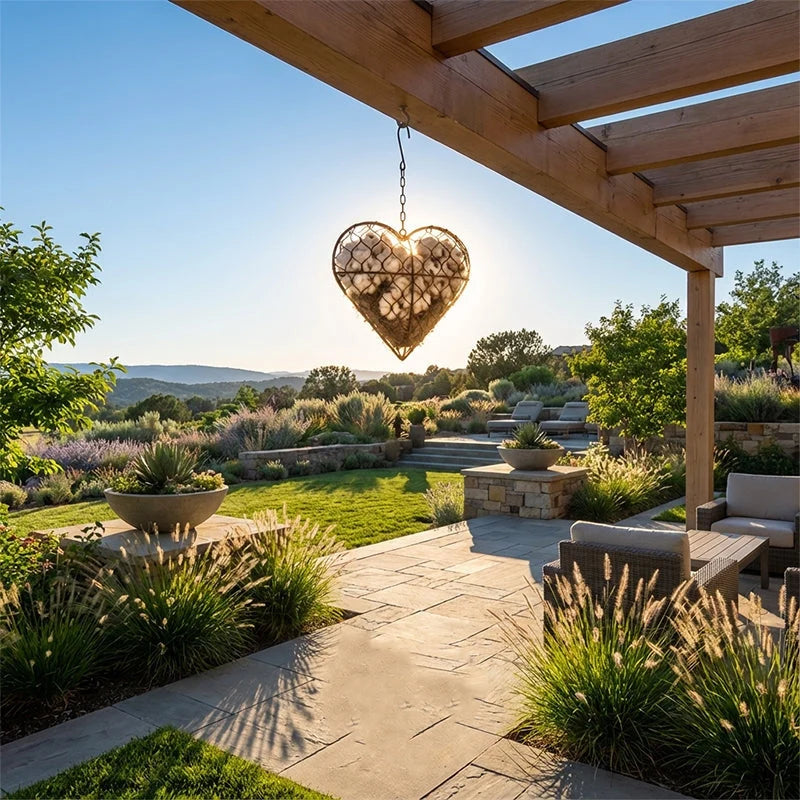 Hanging Garden Ornament | Heart-Shaped Handmade & Lightweight