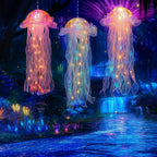 Hanging Jellyfish Lamp | Colorful LED & Battery-Powered | 50 x 20 x 20 cm