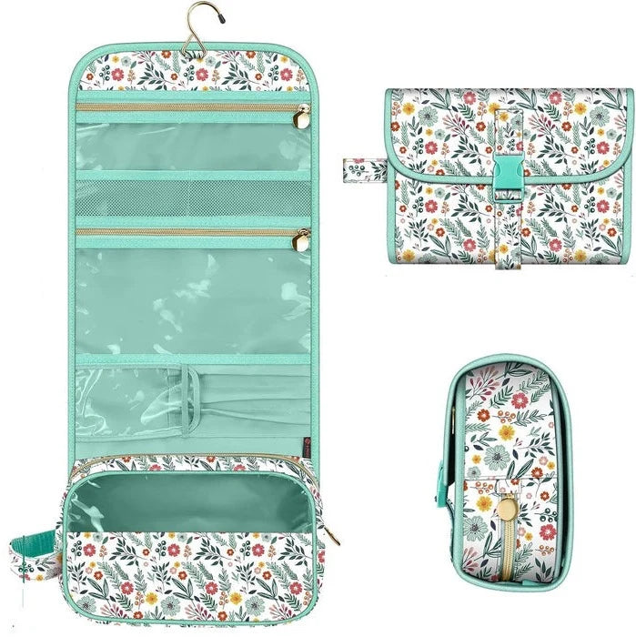 Hanging Makeup Organizer | Detachable Roll-Up & Water-Resistant | Travel Size