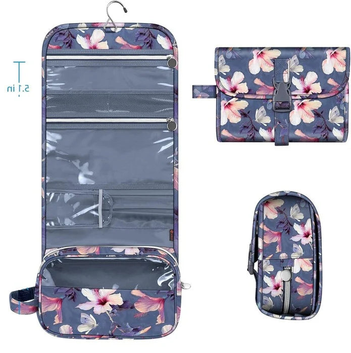 Hanging Makeup Organizer | Detachable Roll-Up & Water-Resistant | Travel Size