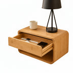 Hanging Nightstands | Live-Edge Acacia Wood & Floating Design | Set of 2