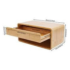 Hanging Nightstands | Live-Edge Acacia Wood & Floating Design | Set of 2