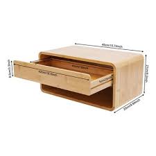 Hanging Nightstands | Live-Edge Acacia Wood & Floating Design | Set of 2