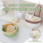 Hanging Sink Strainer | Stainless Steel Mesh | Push-Button Release