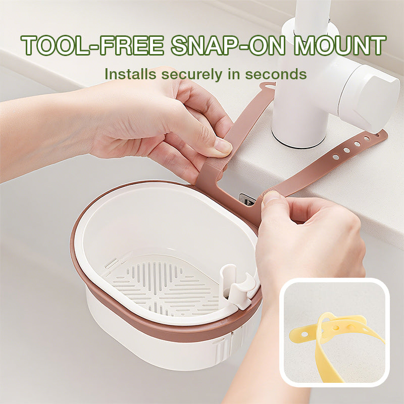 Hanging Sink Strainer | Stainless Steel Mesh | Push-Button Release