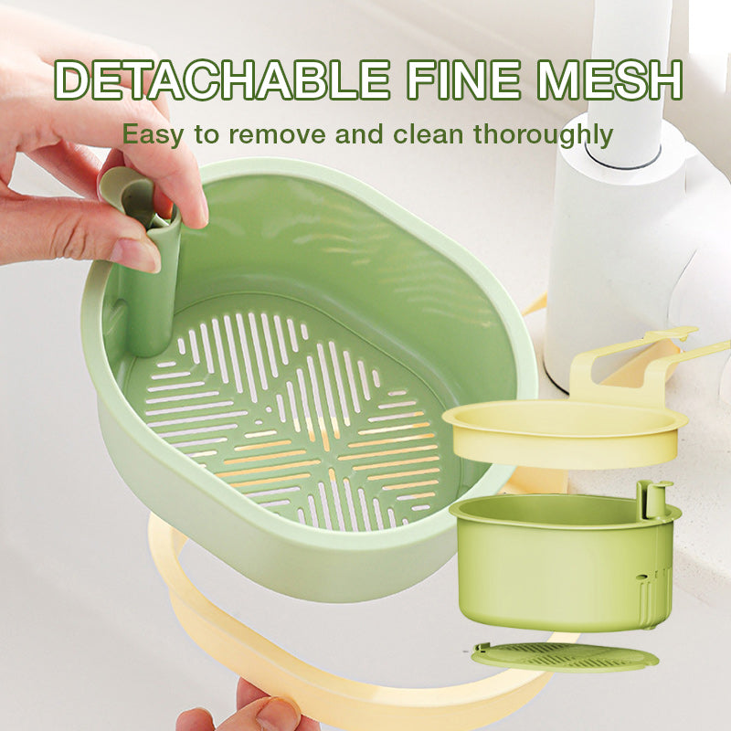 Hanging Sink Strainer | Stainless Steel Mesh | Push-Button Release