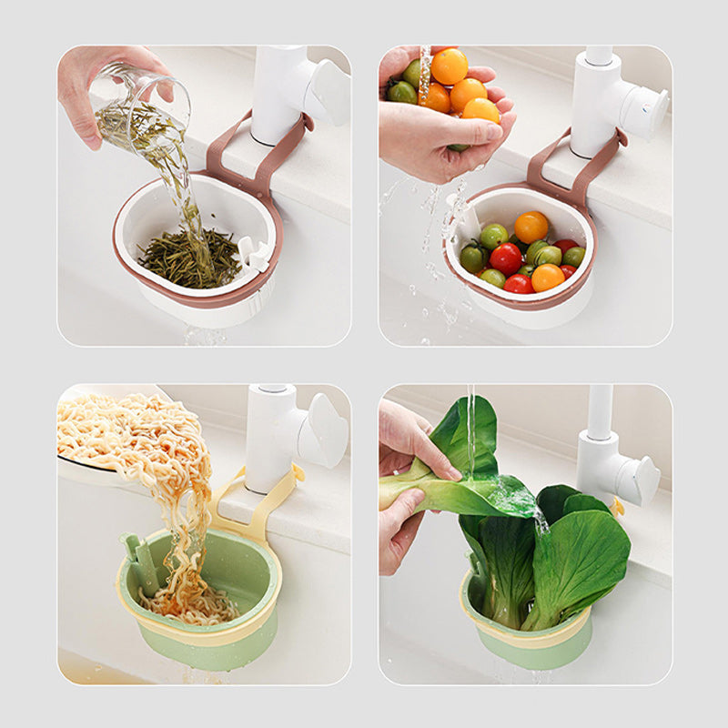 Hanging Sink Strainer | Stainless Steel Mesh | Push-Button Release