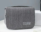 Hanging Toiletry Bag | Waterproof Oxford Fabric & Built-In Hook | With 30ml Refillable Pouches
