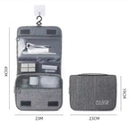 Hanging Toiletry Bag | Waterproof Oxford Fabric & Built-In Hook | With 30ml Refillable Pouches