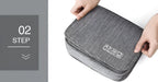 Hanging Toiletry Bag | Waterproof Oxford Fabric & Built-In Hook | With 30ml Refillable Pouches